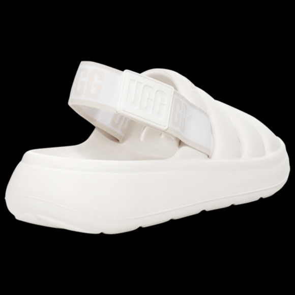 "NEW" Ugg Sports Yeah Logo Strap Sandal Women's White - Picture 2 of 6